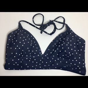 Gap Love dark indigo polka dot bikini top